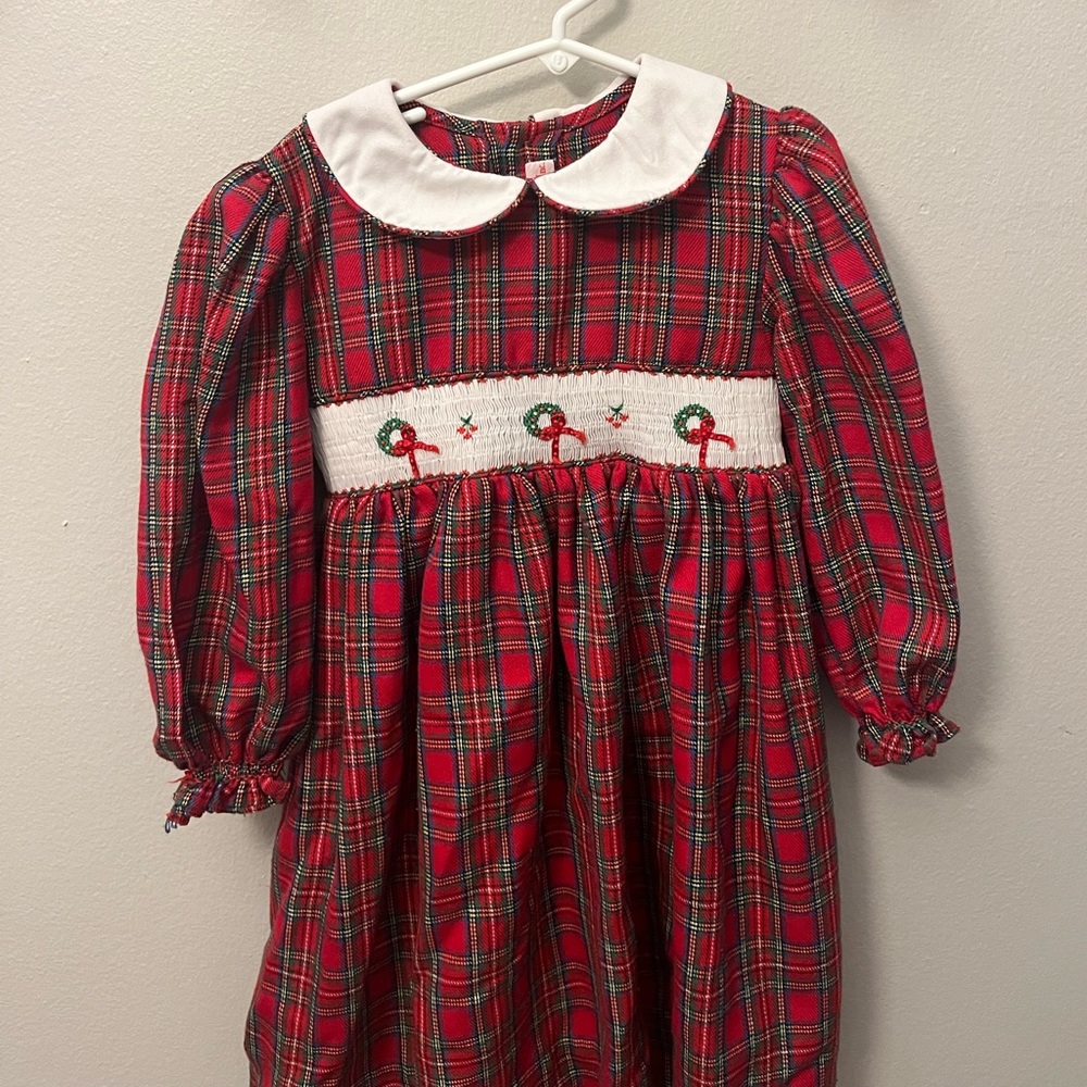 Girls Christmas Wreath Dress